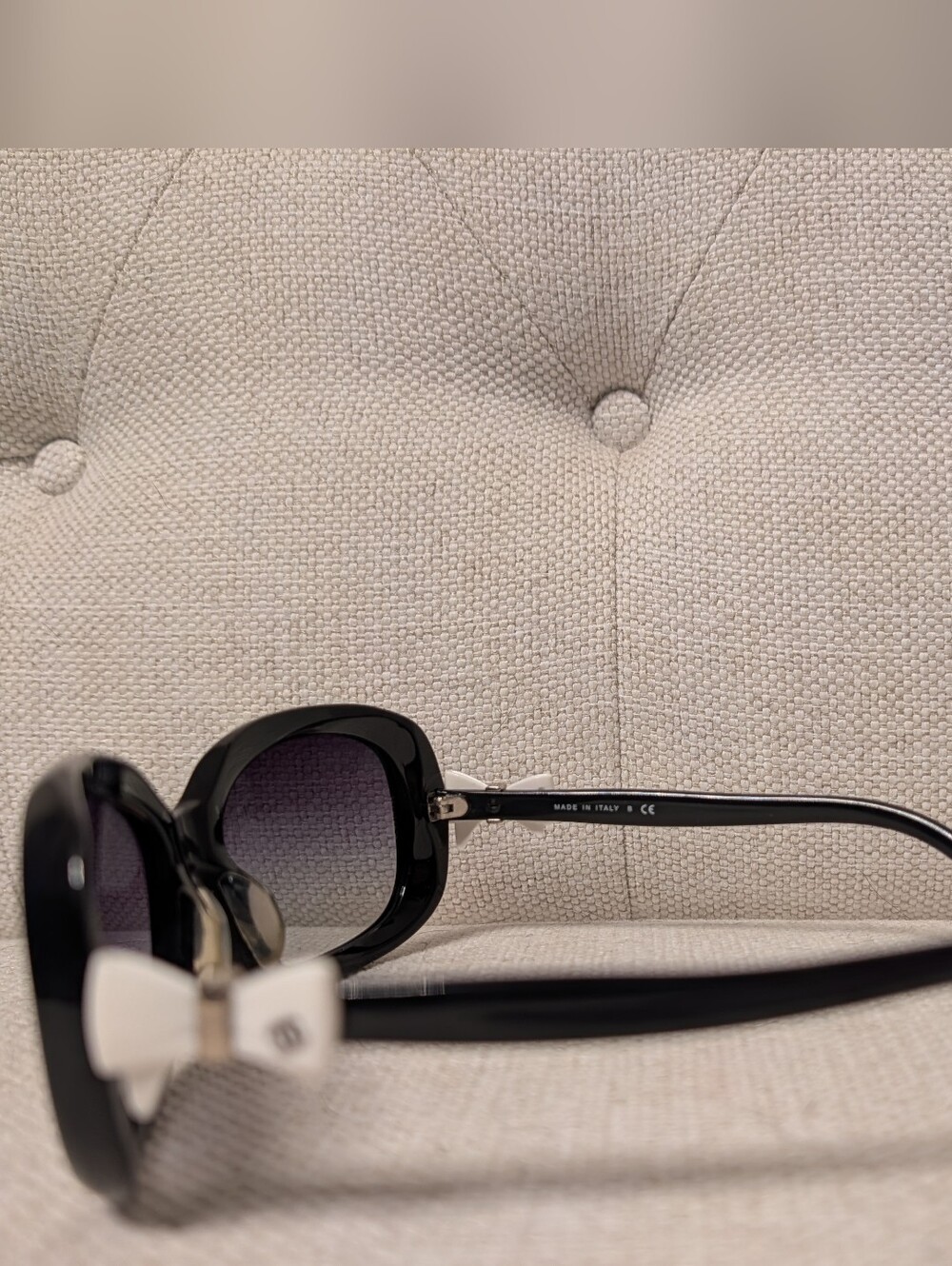 CHANEL 5170 Black Sunglasses With White Bow Accents On Arms - Picture 2 of 14